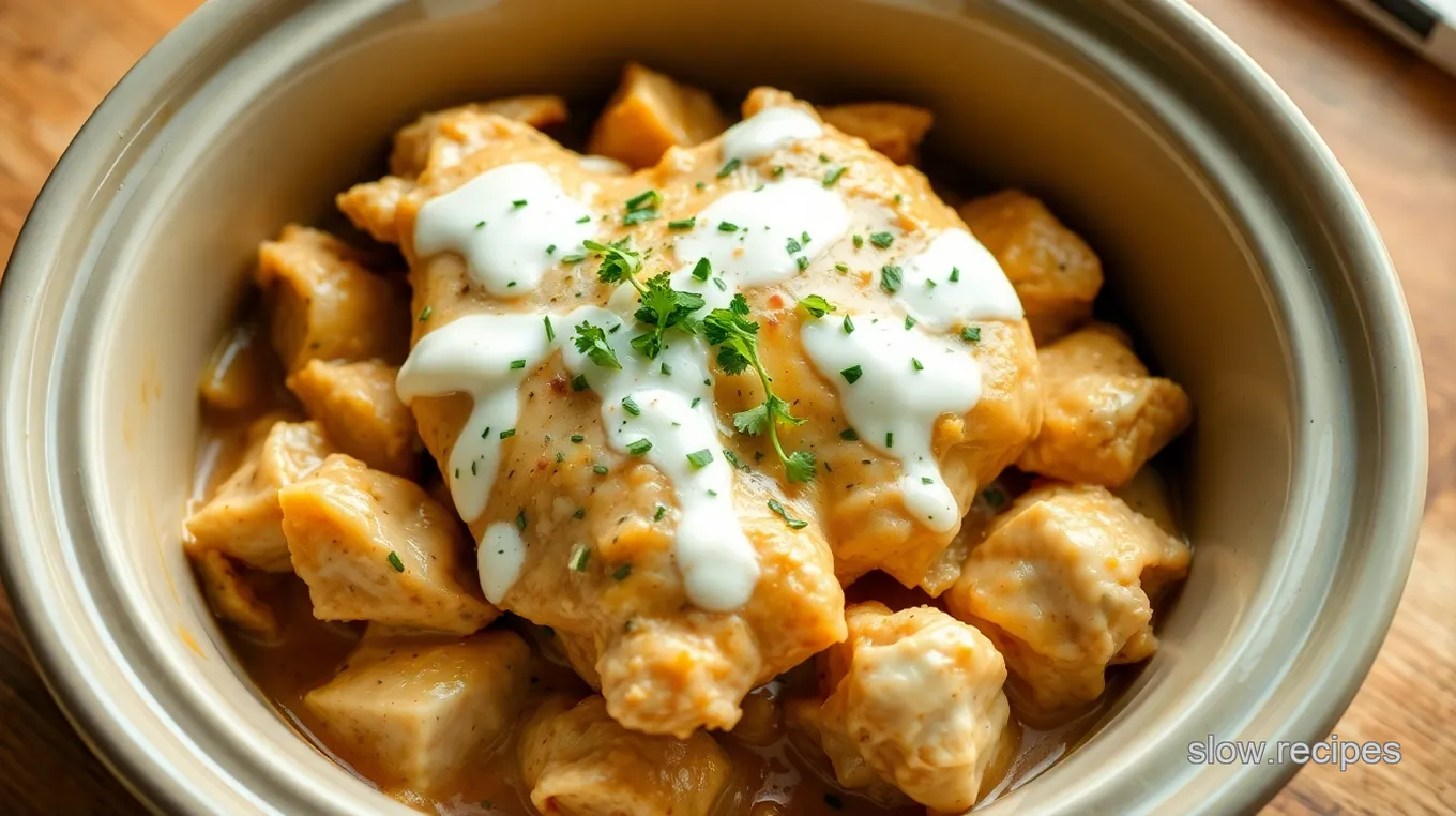 Creamy Ranch Chicken in the Slow Cooker