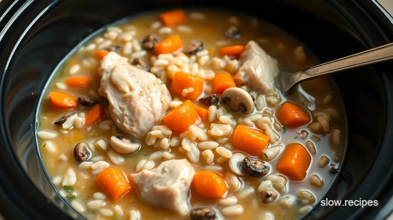 Creamy Slow Cooker Chicken and Wild Rice Soup