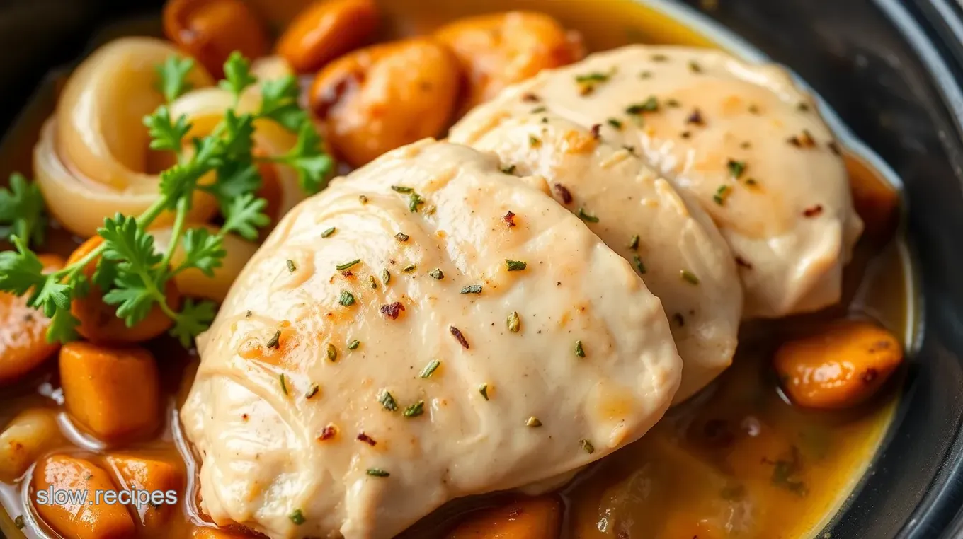 Slow Cooker Chicken Tenderloins with Herb Sauce