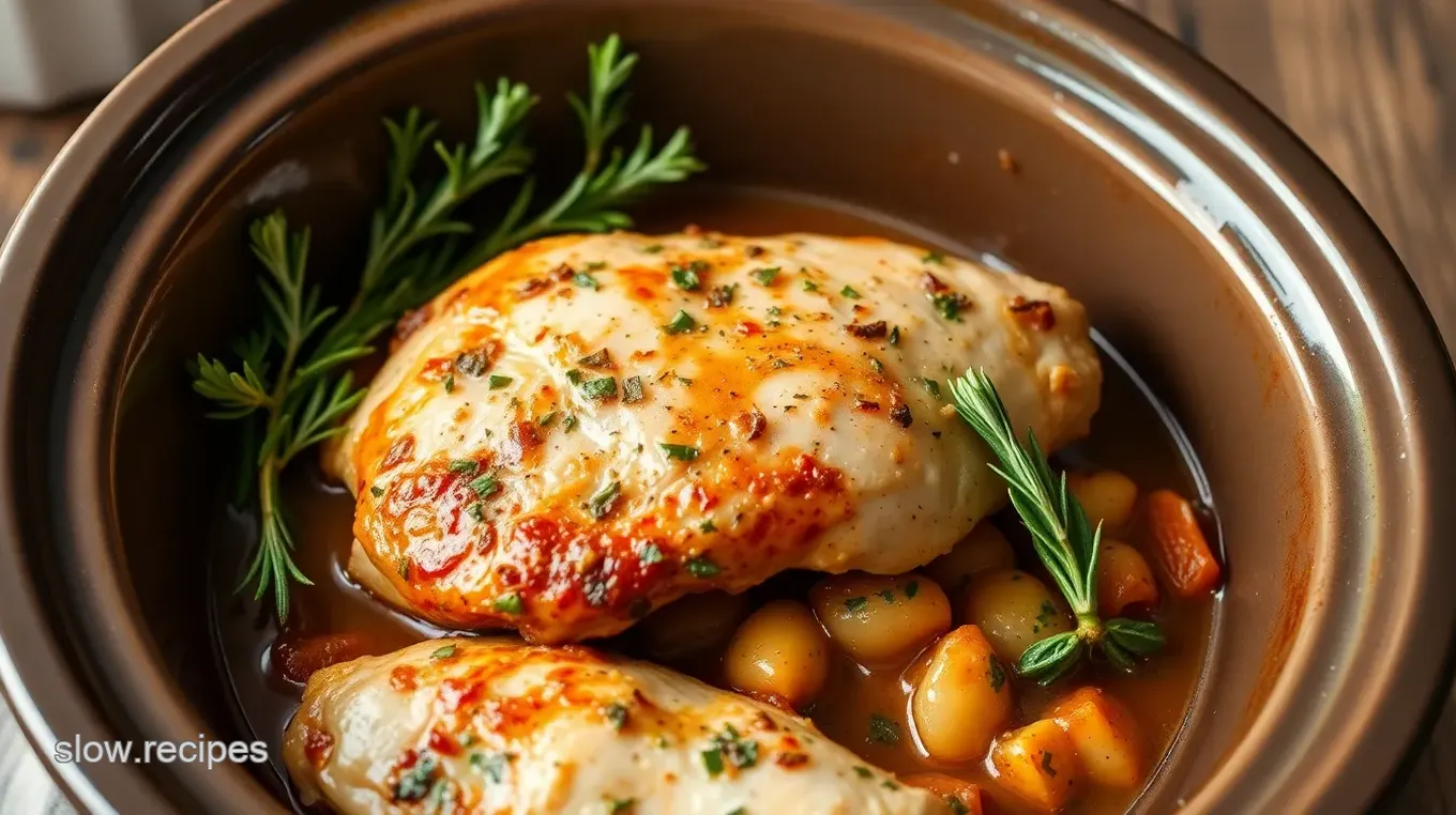 Slow Cooker Garlic Herb Chicken with Vegetables