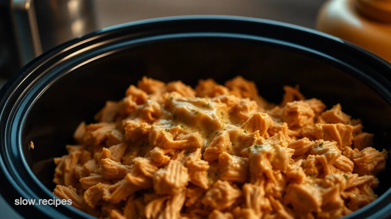 Slow Cooker Honey Mustard Pulled Chicken