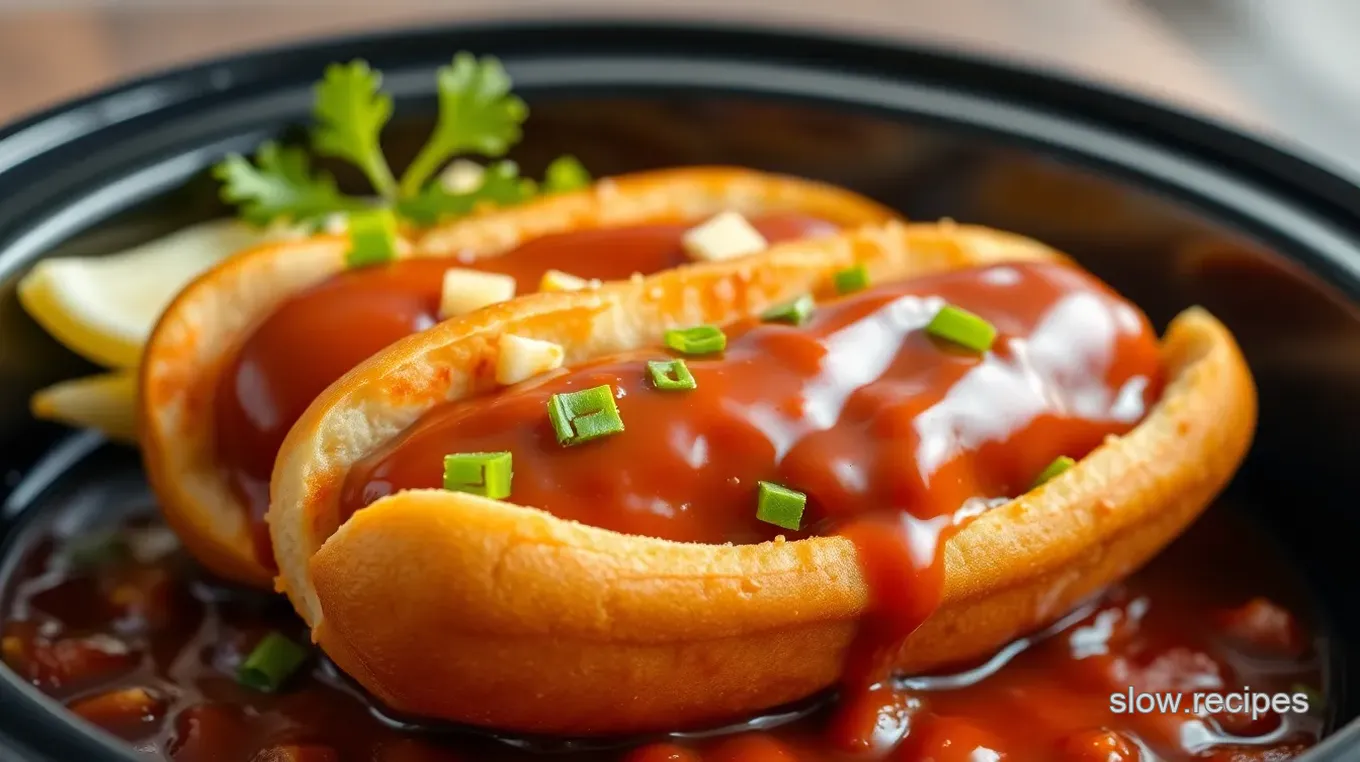 Slow Cooker Hot Dogs Delight