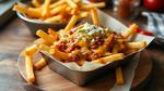 Baked Fries Chili Cheese Street Food Treat