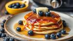 Slow Cooker Blueberry Pancakes with Vanilla