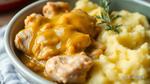 Slow Cooker Chicken with Cheesy Mashed Potatoes