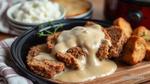 Slow Cooker Meatloaf with Creamy Gravy