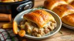 Slow Cooker Sausage Crescent Roll Casserole