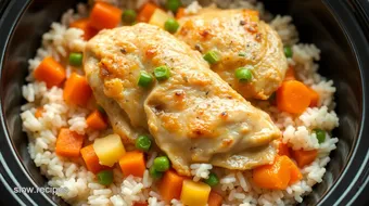 Cooking for Two Slow Cooker: Cozy Chicken and Rice Recipe! recipe card