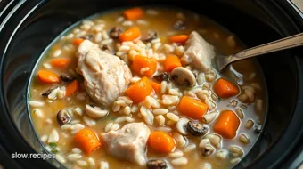 Easy Slow Cooker Chicken and Wild Rice Soup: Cozy Comfort Food recipe card