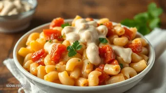 Mix Hawaiian Macaroni with Creamy Dressing