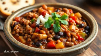 Ground Turkey Slow Cooker Recipes: 5 Easy Chili Variations to Try! recipe card