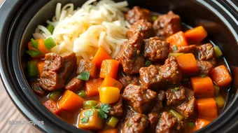 Weight Watchers Slow Cooker Recipes: Easy Hearty Beef Stew Delight recipe card