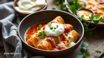 Bake Poblano Enchiladas with Creamy Goat Cheese