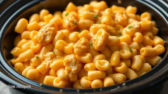 Slow Cooker Buffalo Chicken Mac & Cheese