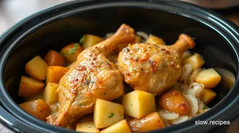 Slow Cooker Chicken Legs with Savory Potatoes