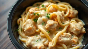 Slow Cooker Chicken Pasta with Creamy Sauce