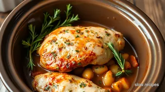 Slow Cooker Chicken with Garlic Herbs recipe card