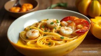 Slow Cooker Spaghetti Squash with Shrimp