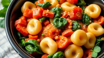 Slow Cooker Tortellini Easy & Delicious Meal recipe card