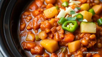 Slow Cooker Vegetarian Chili - Hearty & Delicious