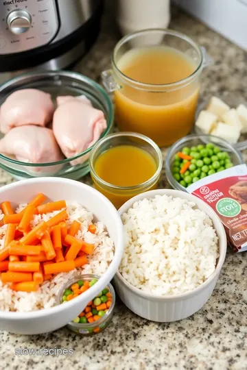 Cozy Slow Cooker Chicken and Rice for Two ingredients