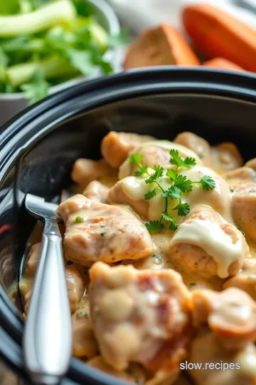 Creamy Ranch Chicken in the Slow Cooker presentation