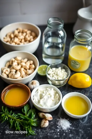 Creamy Raw Cashew Sauce ingredients