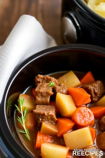 Crock Pot Programmable Slow Cooker Beef Stew presentation