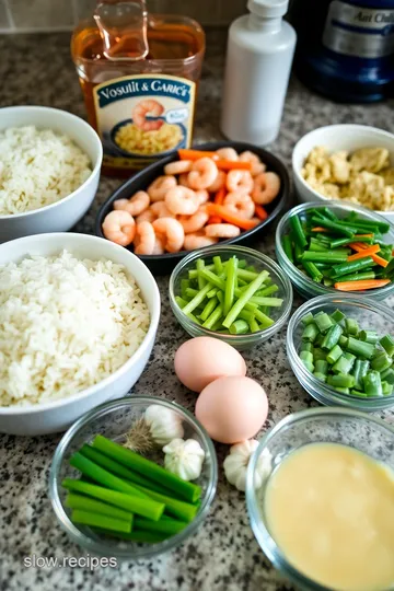 Flavorful Shrimp Fried Rice at Home ingredients