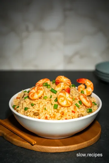 Flavorful Shrimp Fried Rice at Home presentation