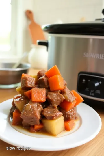 Hearty Slow-Cooked Beef Stew in a Crock Pot steps