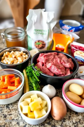 Hearty Venison Stew with Root Vegetables ingredients