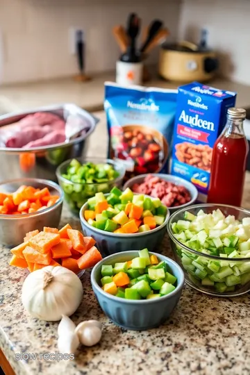 Hearty Weight Watchers Slow Cooker Beef and Vegetable Stew ingredients