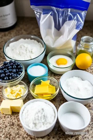 Lemon Blueberry Bliss Mini Loaves ingredients