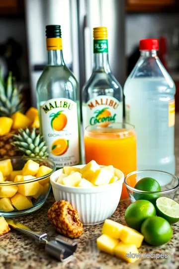 Malibu Coconut Rum Paradise Punch ingredients