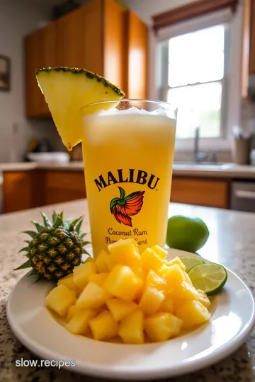 Malibu Coconut Rum Paradise Punch steps