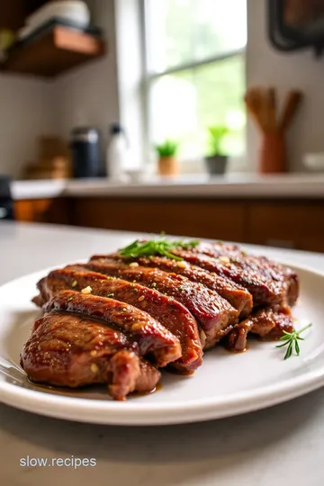 Savory Slow Cooker Flank Steak with Garlic and Herbs steps