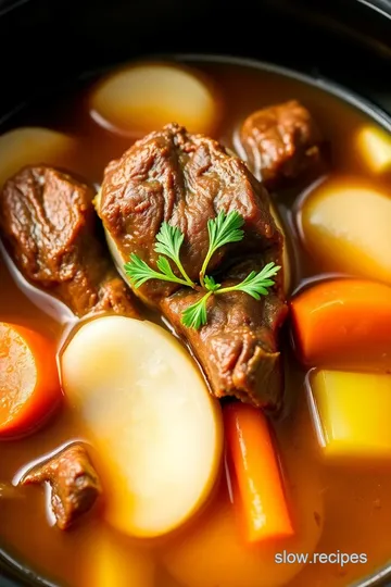 Slow Cooker Bone Broth presentation