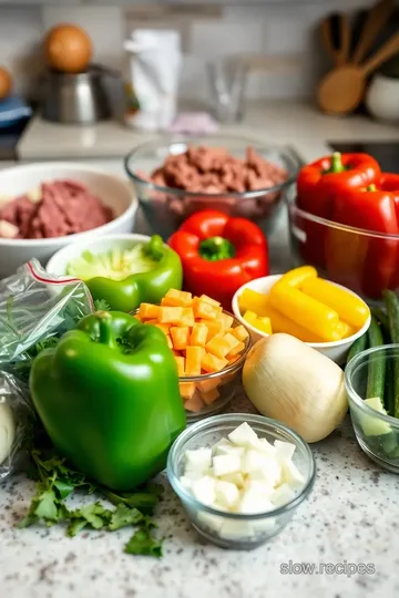 Slow Cooker Stuffed Pepper Soup ingredients