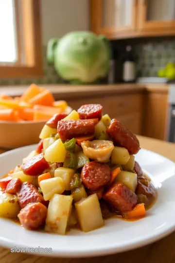 Slow Cooker Cabbage and Sausage Stew steps