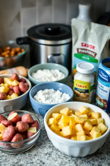 Slow Cooker Cajun Corn and Shrimp Chowder ingredients