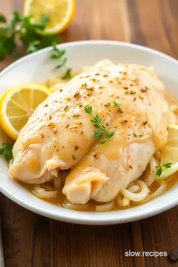 Slow Cooker Lemon Herb Chicken Breast presentation