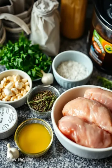 Slow Cooker Garlic Herb Chicken with Vegetables ingredients