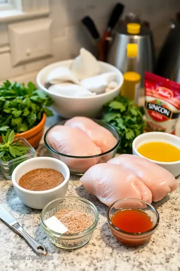 Slow Cooker Frozen Chicken with Herb Sauce ingredients