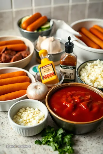 Slow Cooker Hot Dogs Delight ingredients