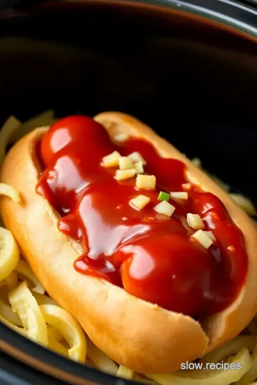 Slow Cooker Hot Dogs Delight presentation