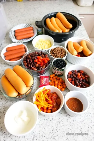 Slow Cooker Hot Dogs: The Ultimate Easy Chili Recipe for Comfort! ingredients