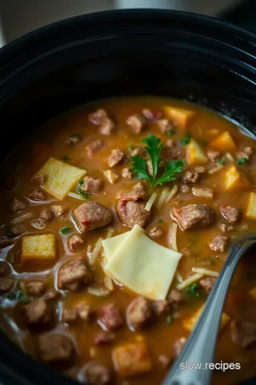 Slow Cooker Italian Wedding Soup presentation