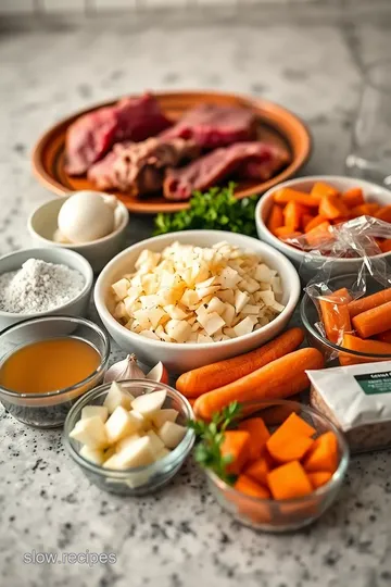 Slow Cooker Sirloin Steak with Root Vegetables ingredients