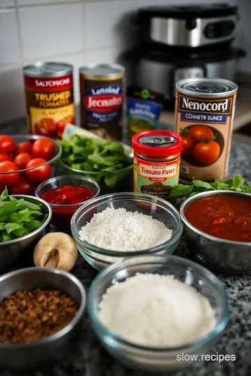 Slow Cooker Veggie Lasagna: Effortless Comfort in Every Layer ingredients